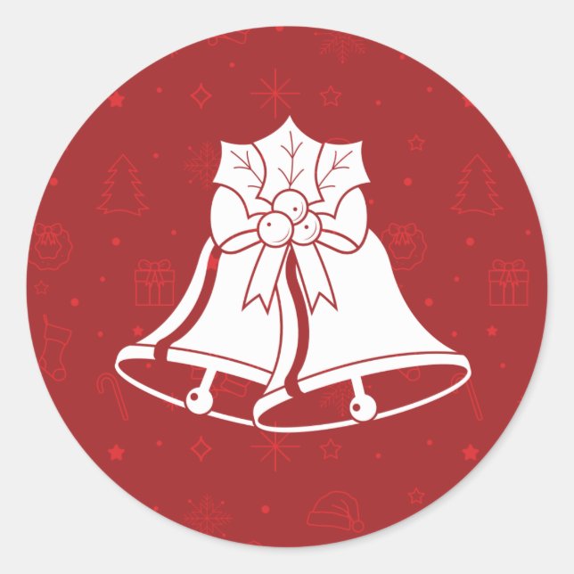 CLOCHETTES D'ARGENT / Autocollants de Noël (Devant)