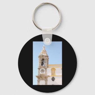 Clock And Bell Tower Faro Vertical Sticker Keychain