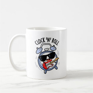 Clock And Roll Funny Rock Pun Coffee Mug