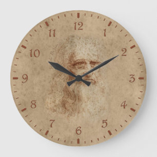CLOCK - ART, LEONARDO DA VINCI SELF PROTRAIT