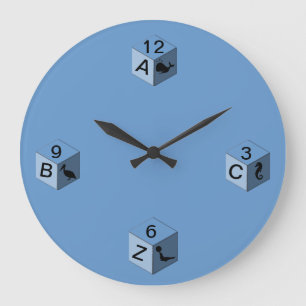 Clock - Baby Blocks - 3 sides