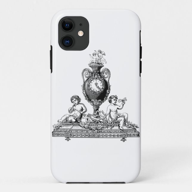 clock cherub line art Case-Mate iPhone case (Back)