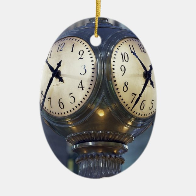 Clock Concourse Grand Central Station New York Ceramic Ornament (Front)