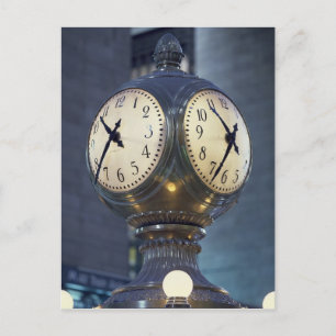 Clock Concourse Grand Central Station New York Postcard
