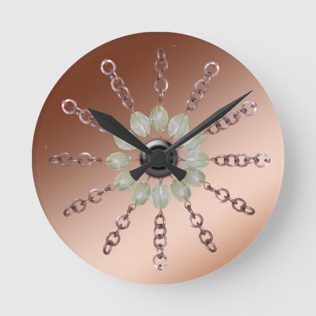 Clock - Copper chain and beads (Front)
