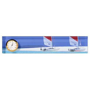 Clock Desk Nameplate