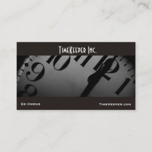 Clock Face Business Card Template