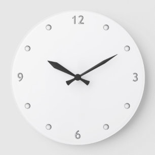Clock Face Dots & Numbers - white stamp