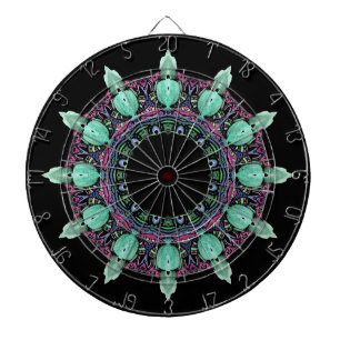 clock face kaleidoscope fractal ART I Dartboard