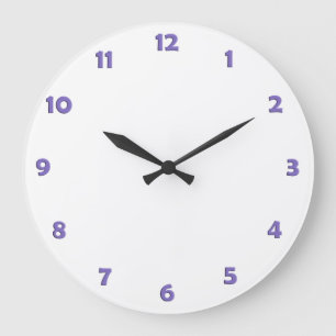 Clock Face Numbers - light violet