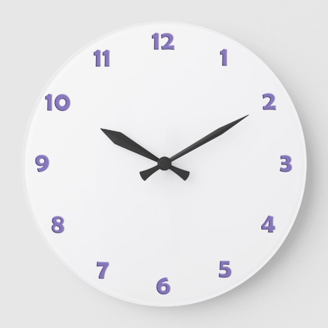 Clock Face Numbers - light violet (Front)