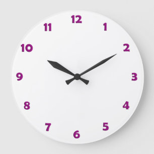 Clock Face Numbers - pink