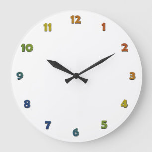 Clock Face Numbers - Raimbow metalic