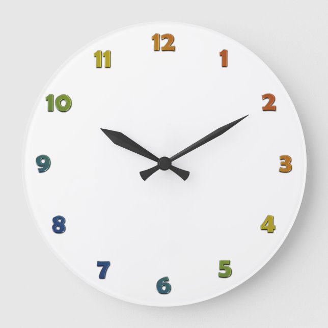 Clock Face Numbers - Raimbow metalic (Front)