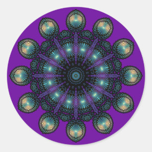 Clock Faces - Apophysis Fractal Classic Round Sticker
