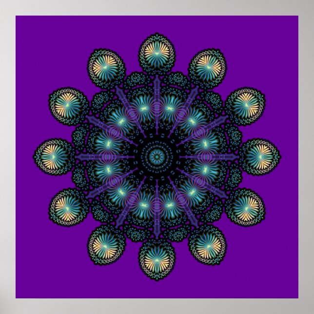 Clock Faces - Apophysis Fractal Poster (Front)