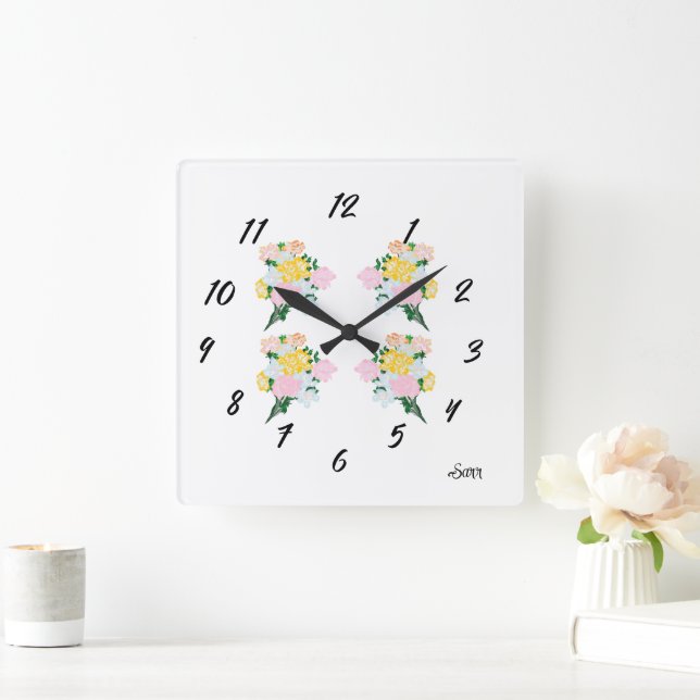 Clock  : flower bouquets (Home)