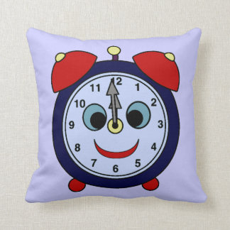 Clock for Kids Throw Pillow
