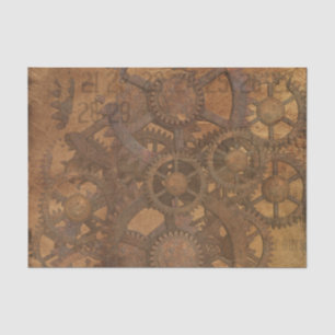 Clock Gears Steampunk Art Tissue Paper