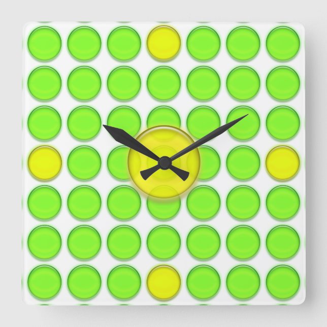 Clock - Green and Yellow dots (Front)