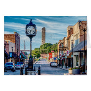 Clock In Downtown Cape Girardeau Greeting Card