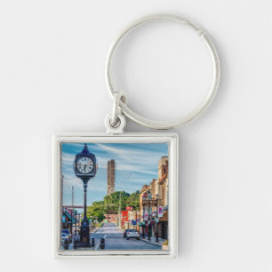 Clock In Downtown Cape Girardeau Keychain