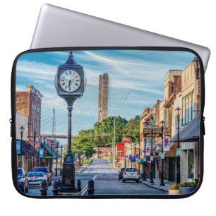 Clock In Downtown Cape Girardeau Laptop Sleeve