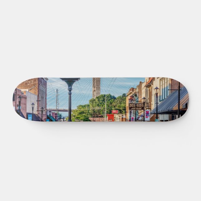 Clock In Downtown Cape Girardeau Skateboard (Horz)