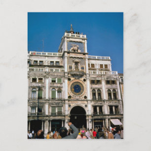 Clock in St Mark's Square, Venice Postcard