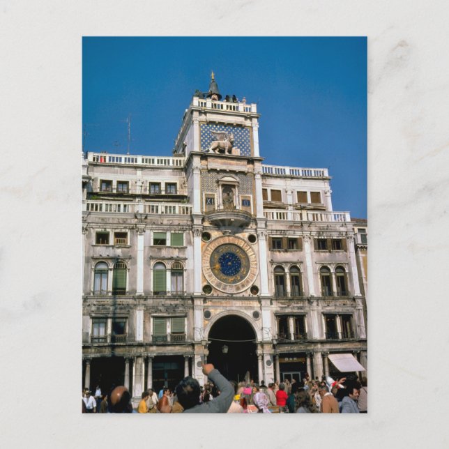 Clock in St Mark's Square, Venice Postcard (Front)