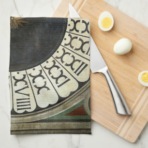 Clock in the Duomo by Paolo Uccello Kitchen Towel