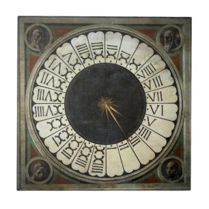 Clock in the Duomo by Paolo Uccello Tile