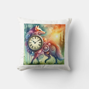 Clock in Time 240924AREF101 - Watercolor Throw Pillow