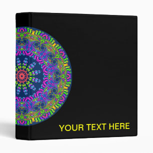 Clock Mandala - neon 2 Binder