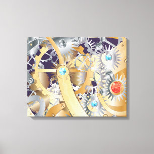 clock mechanism canvas print