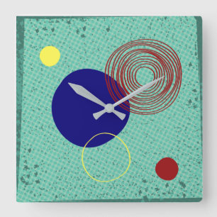 Clock mural turquoise funds