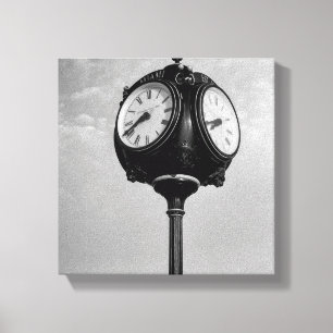 Clock on Route 66 Canvas Print
