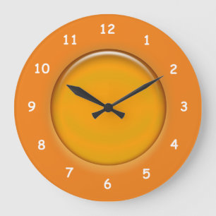 Clock - Orange 3d Disc
