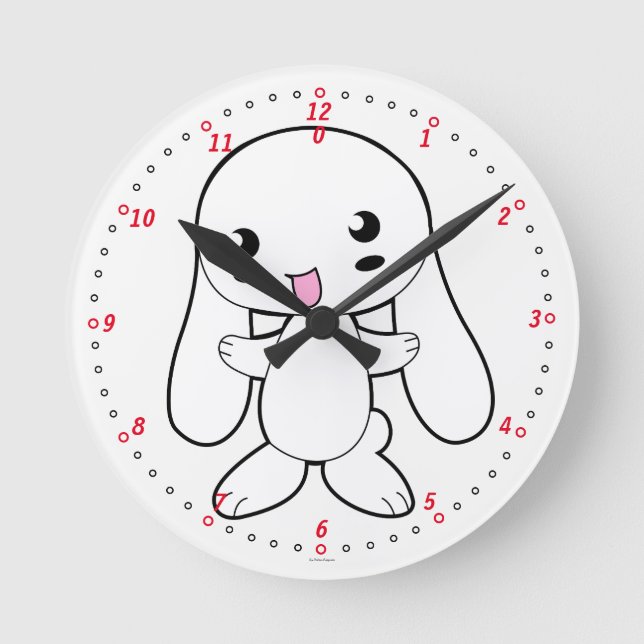 Clock. Rabbit. Round Clock (Front)