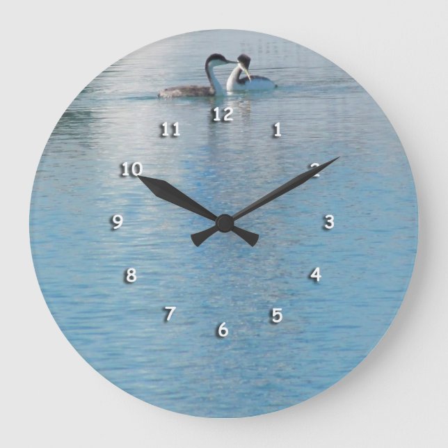 Clock - Shore Birds in Harbour (Front)