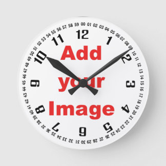 Clock template - Numbers & seconds- Add your Image