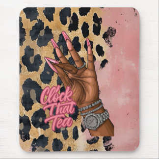 Clock That Tea Journal Mouse Pad