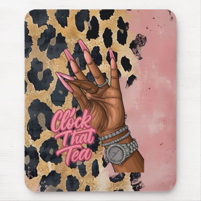 Clock That Tea Journal Mouse Pad (Front)