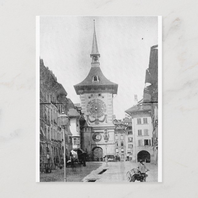 Clock Tower, Berne, Switzerland ca. 1890 Postcard (Front)