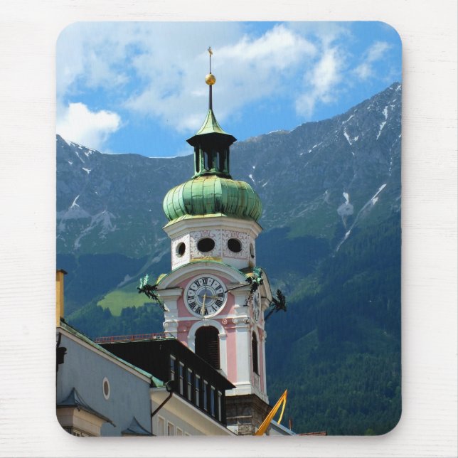Clock tower in Innsbruck Mouse Pad (Front)