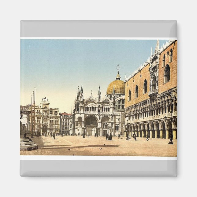 Clock tower, St. Mark's, and Doges' Palace, Piazze Magnet (Front)