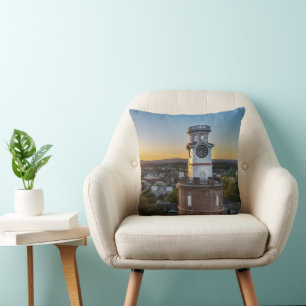Clock Tower Throw Pillow