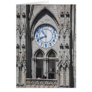 Clock towers at the National Basilica, Ecuador