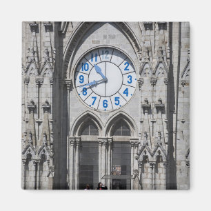 Clock towers at the National Basilica, Ecuador Magnet