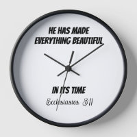 CLOCK, WALL CLOCK, SCRIPTURE, Ecclesiastes 3:11